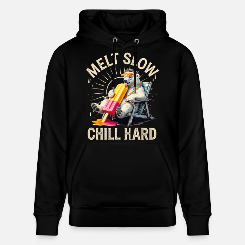Schmelz langsam Chill Harter Bär - Stanley/Stella Unisex Bio-Hoodie CRUISER  - Schwarz