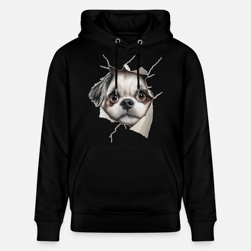 Shih Tzu - Sweat à capuche bio CRUISER Stanley/Stella Unisexe - noir