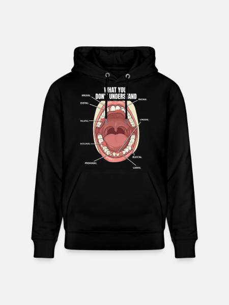 Teeth Surfaces Dental Assistant Dentist - Stanley/Stella CRUISER Unisex Organic Hoodie - black
