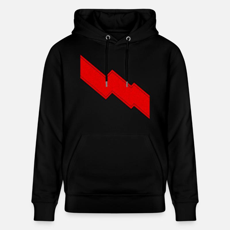 Cadeau de signe d’éclair rouge - Sweat à capuche bio CRUISER Stanley/Stella Unisexe - noir