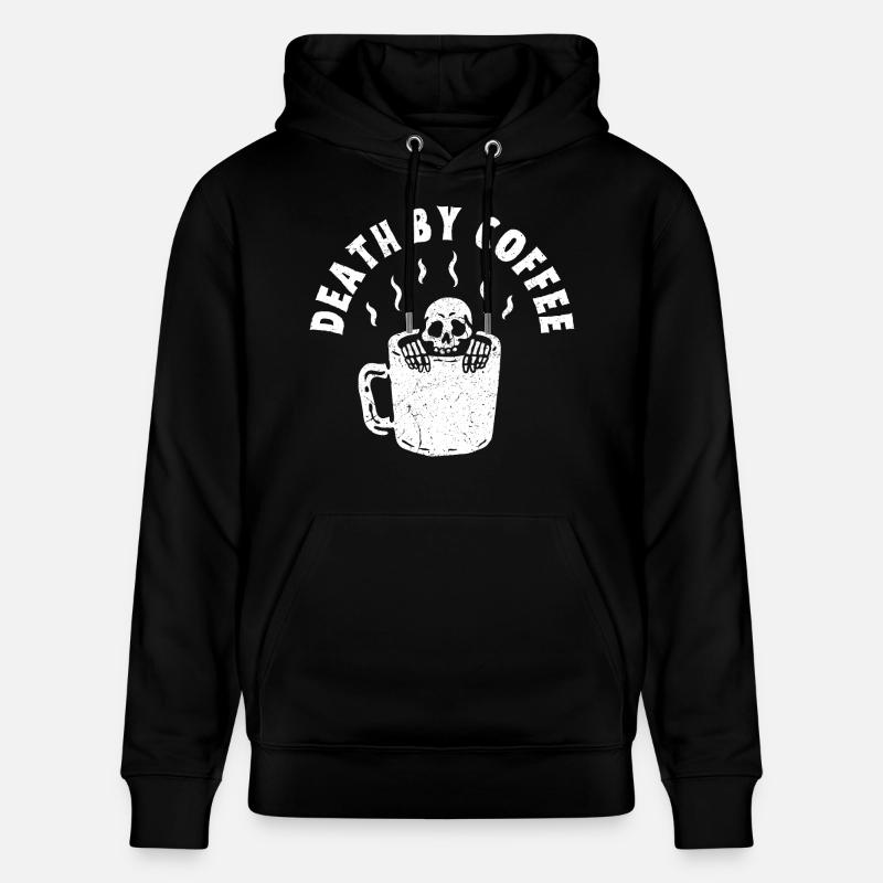 Tod durch Kaffee - Stanley/Stella Unisex Bio-Hoodie CRUISER  - Schwarz