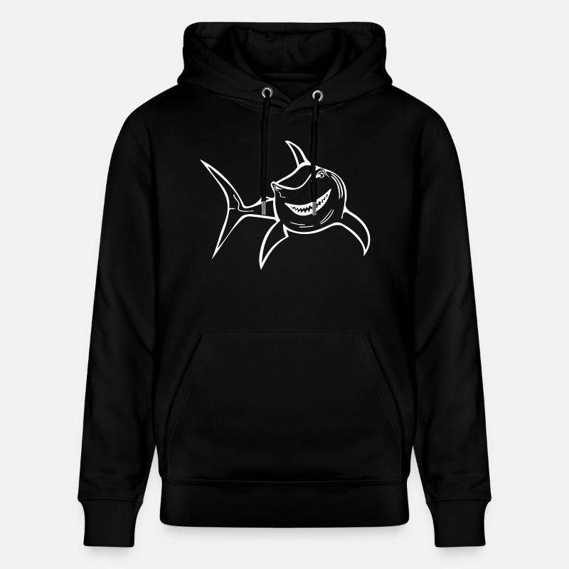 Requin drôle - Sweat à capuche bio CRUISER Stanley/Stella Unisexe - noir