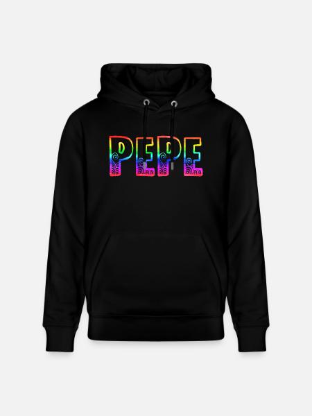 Pepe RS Rainbow - Stanley/Stella CRUISER Unisex Organic Hoodie - black