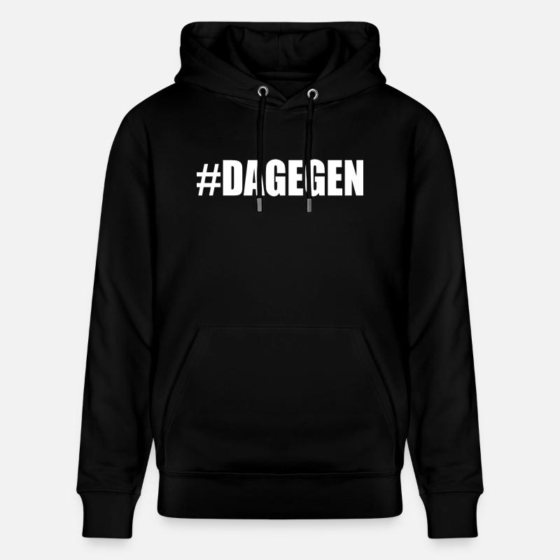 Dagegen - Stanley/Stella Unisex Bio-Hoodie CRUISER  - Schwarz