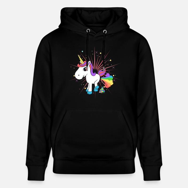 Pupsendes Einhorn - Stanley/Stella Unisex Bio-Hoodie CRUISER  - Schwarz