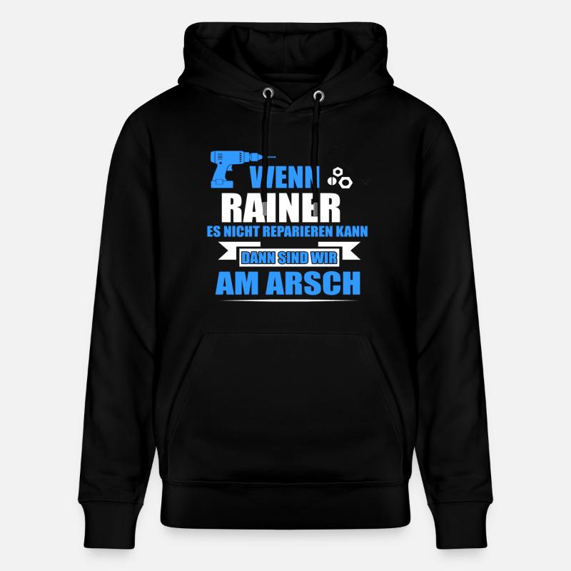 RAINER -Geschenk - Stanley/Stella Unisex Bio-Hoodie CRUISER  - Schwarz