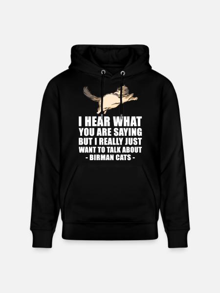 Birman Katze nettes Geschenk - Stanley/Stella Unisex Bio-Hoodie CRUISER  - Schwarz