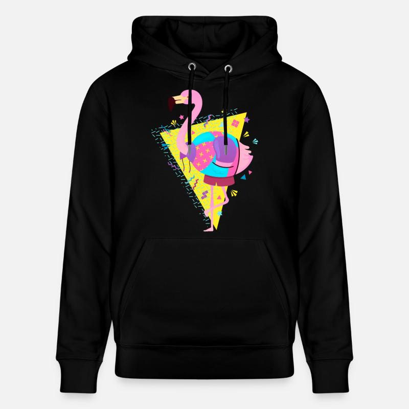 80s Style Flamingo - Sweat à capuche bio CRUISER Stanley/Stella Unisexe - noir
