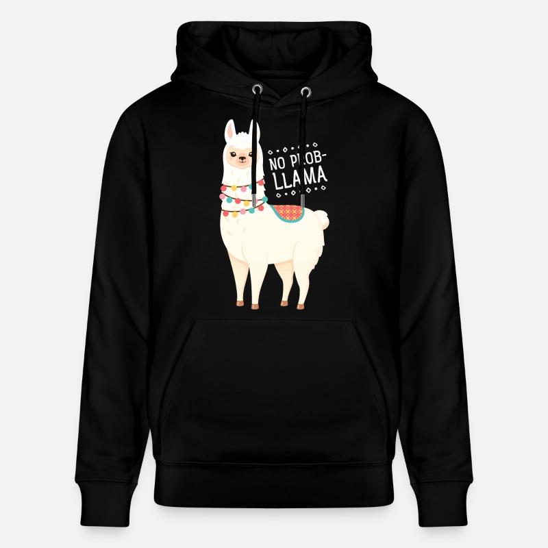 No Prob- Lllama - Sweat à capuche bio CRUISER Stanley/Stella Unisexe - noir