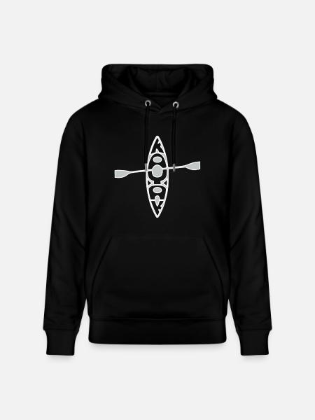 Kayak paddle canoe gift - Stanley/Stella CRUISER Unisex Organic Hoodie - black