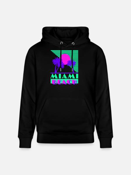 Miami Beach Green - Stanley/Stella CRUISER Unisex Organic Hoodie - black