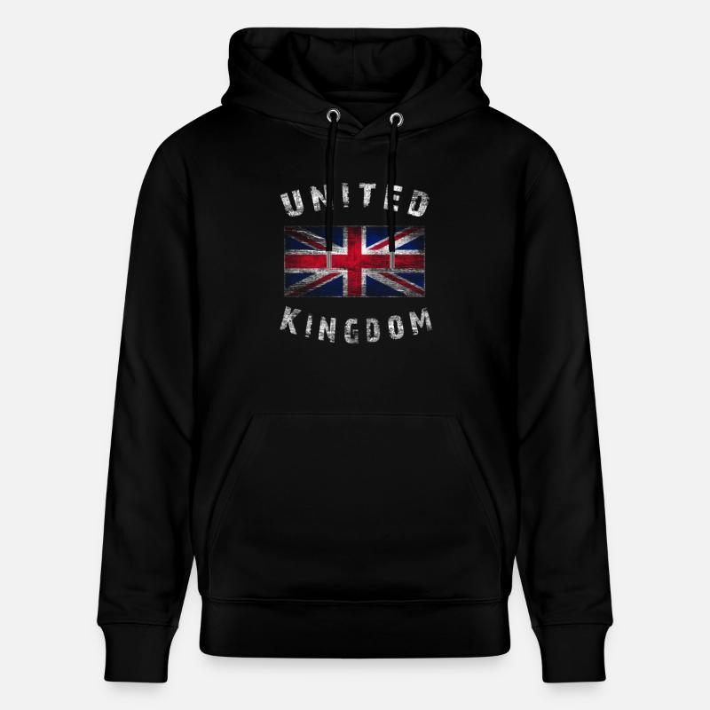 Union Jack - Royaume-Uni - Sweat à capuche bio CRUISER Stanley/Stella Unisexe - noir