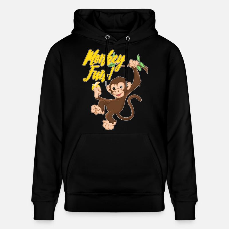 Singe Singe Amusant Singe Singe - Sweat à capuche bio CRUISER Stanley/Stella Unisexe - noir