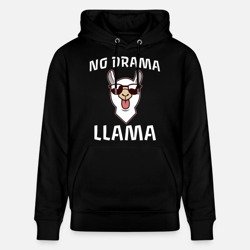 Pas de drame Lama - Sweat à capuche bio CRUISER Stanley/Stella Unisexe - noir