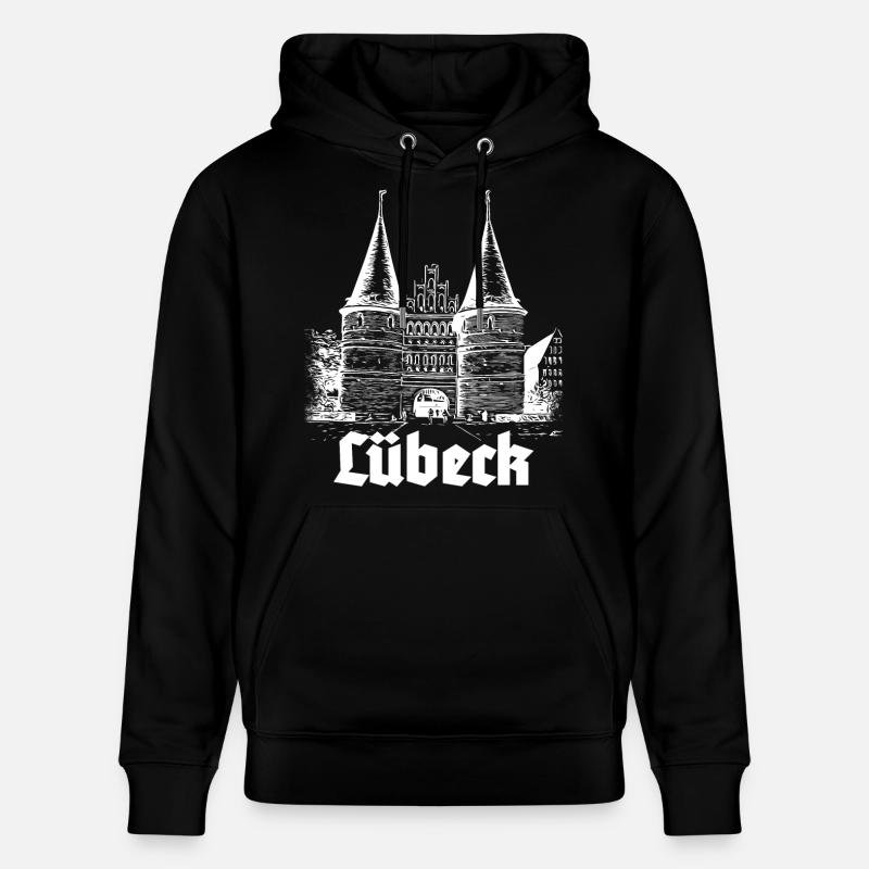 Lübeck - Design - Sweat à capuche bio CRUISER Stanley/Stella Unisexe - noir