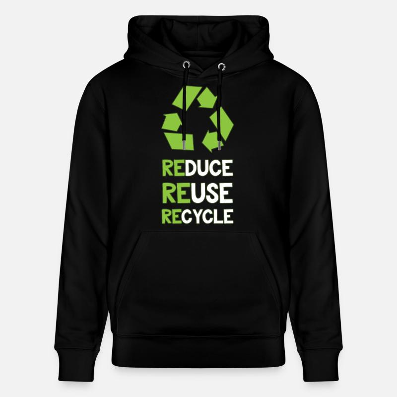 Recyclage de protection de l'environnement - Sweat à capuche bio CRUISER Stanley/Stella Unisexe - noir