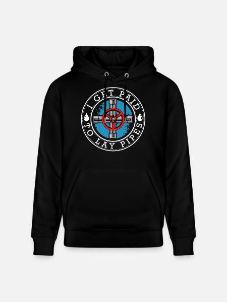 Tubular Statement with Valve Wheel - Stanley/Stella CRUISER Unisex Organic Hoodie - black