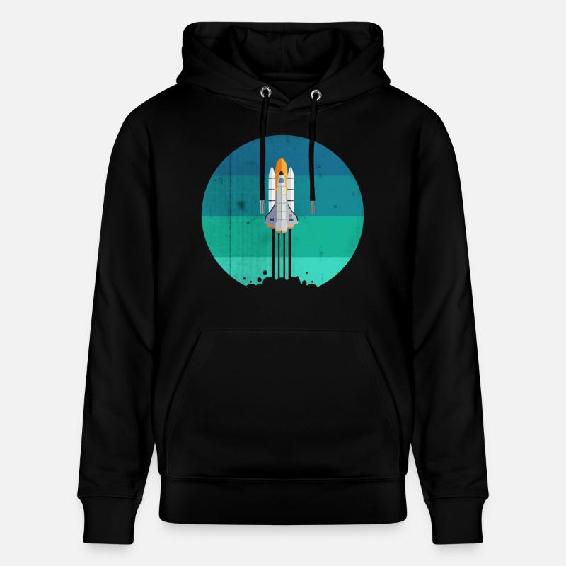 Lancement d'une fusée spatiale - Sweat à capuche bio CRUISER Stanley/Stella Unisexe - noir