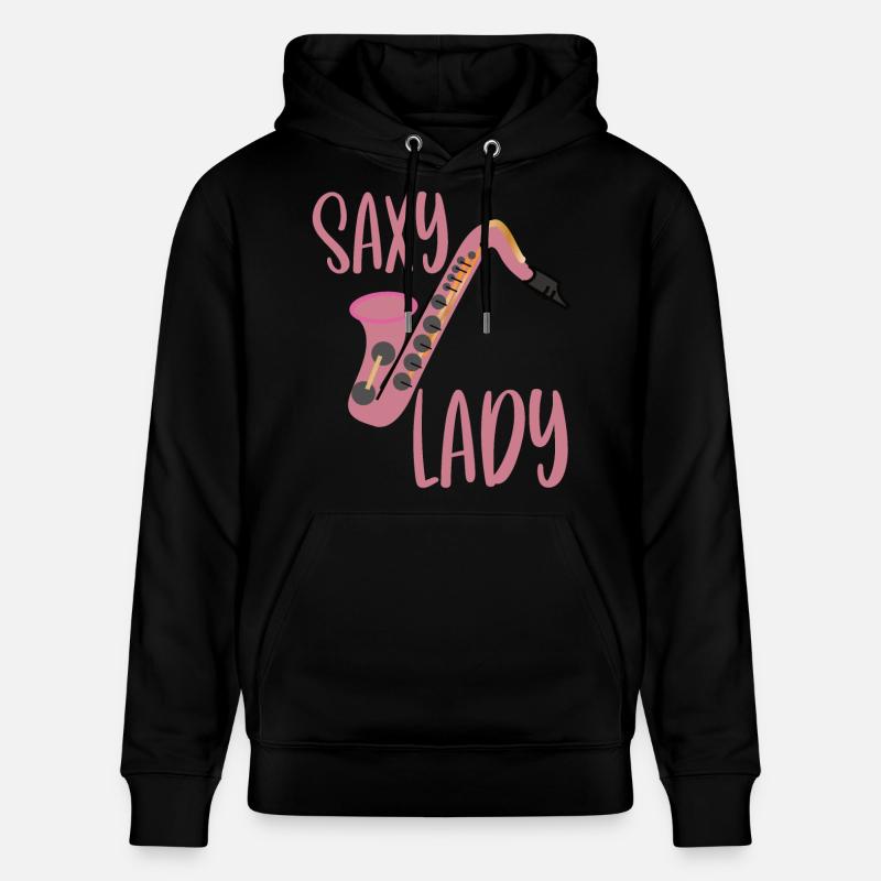 Saxophone Saxophoniste Saxophone Saxy Lady - Sweat à capuche bio CRUISER Stanley/Stella Unisexe - noir