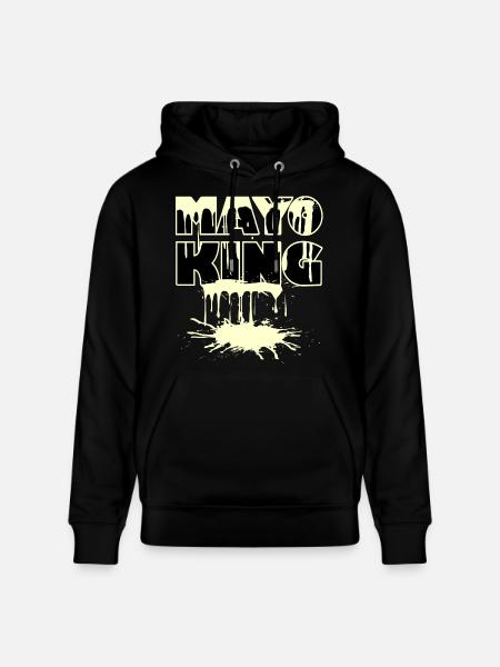 Mayo King - Mayonnaise spilled - Stanley/Stella CRUISER Unisex Organic Hoodie - black