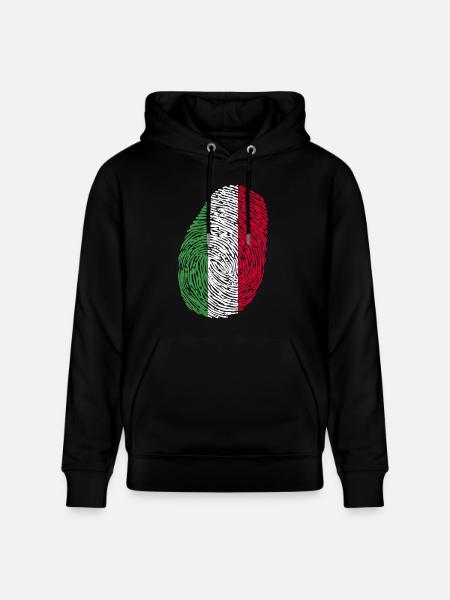 Italian fingerprint - Stanley/Stella CRUISER Unisex Organic Hoodie - black