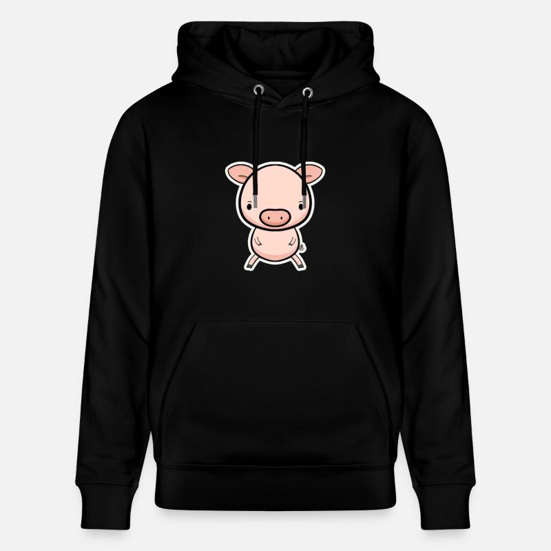 Dessin animé de cochons - Sweat à capuche bio CRUISER Stanley/Stella Unisexe - noir