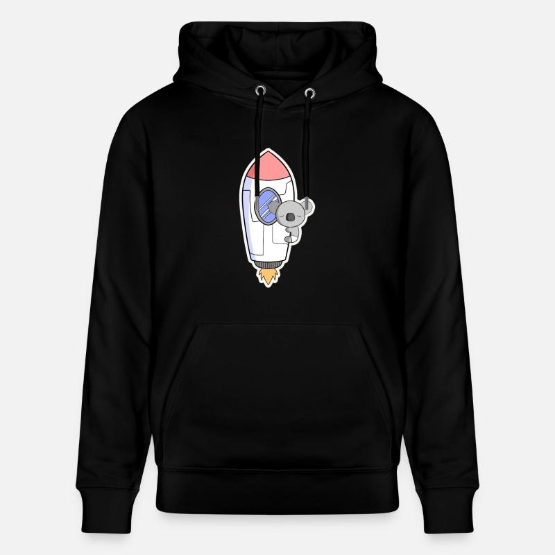 Fusée Koala en orbite - Sweat à capuche bio CRUISER Stanley/Stella Unisexe - noir