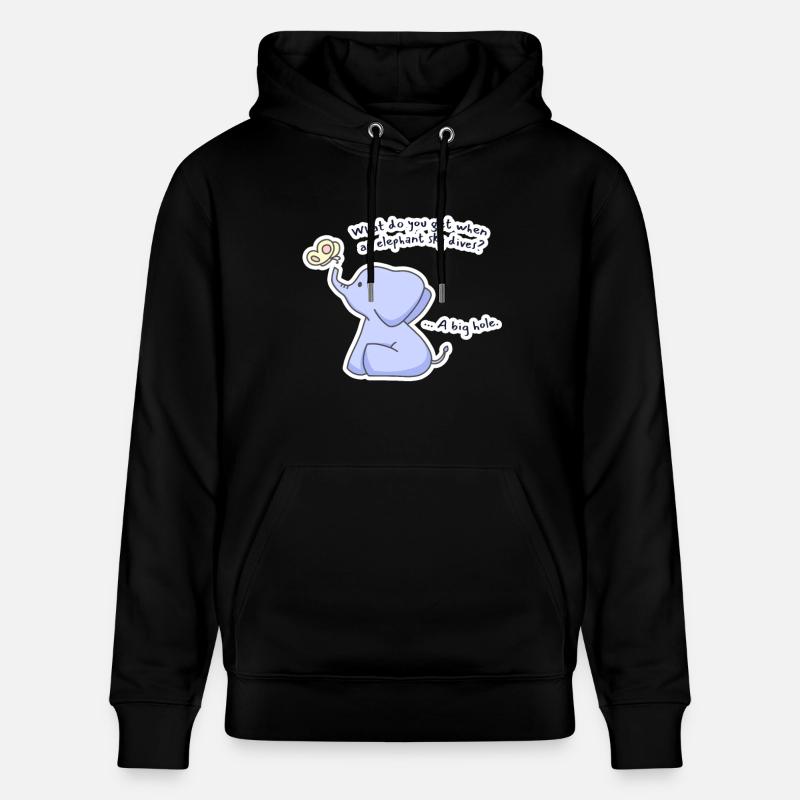 Elefant - Stanley/Stella Unisex Bio-Hoodie CRUISER - Schwarz
