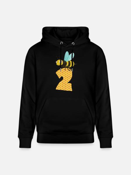 Abeille numéro deux 2e anniversaire - Sweat à capuche bio CRUISER Stanley/Stella Unisexe - noir