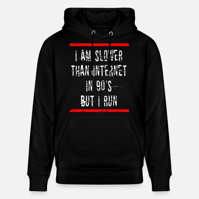 Slow Runner Running Run Gift - Stanley/Stella CRUISER Unisex Organic Hoodie - black