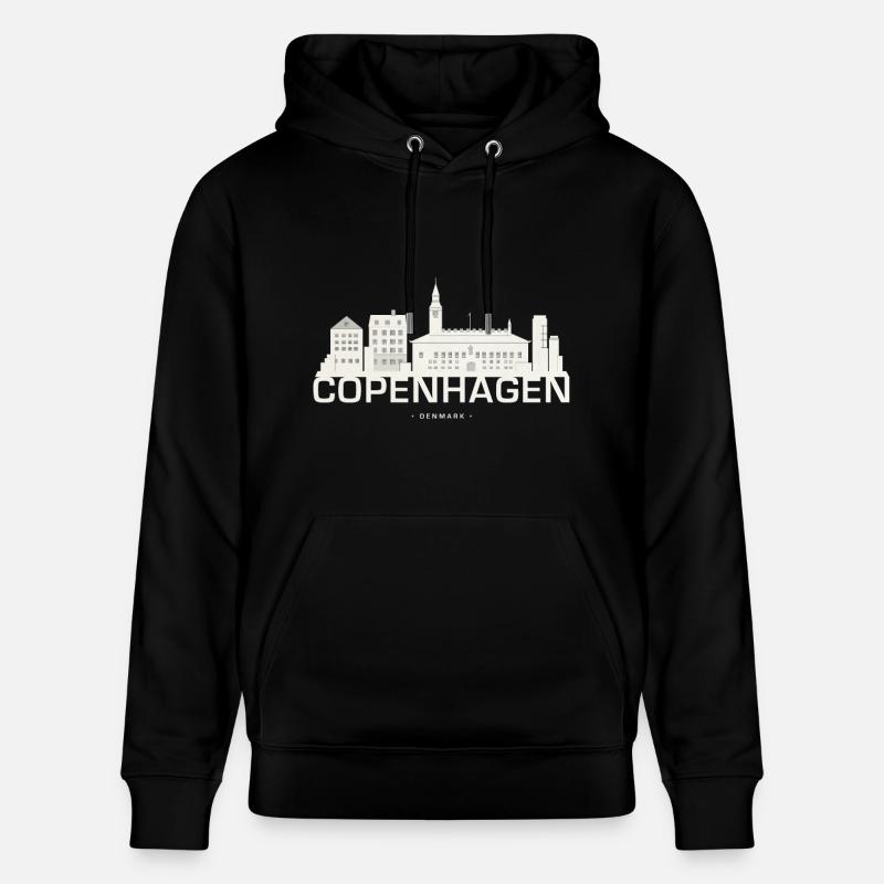 Skyline de Copenhague Copenhague - Sweat à capuche bio CRUISER Stanley/Stella Unisexe - noir