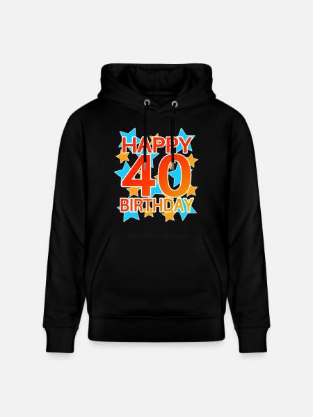 40 Years Birthday Gift Idea - Stanley/Stella CRUISER Unisex Organic Hoodie - black