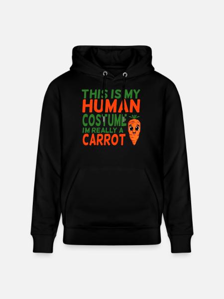 Vegansk gulerod gulerod gulerødder - Stanley/Stella CRUISER økologisk unisex-hoodie - sort