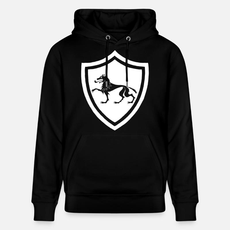 Symbole du loup blanc médiéval - Sweat à capuche bio CRUISER Stanley/Stella Unisexe - noir