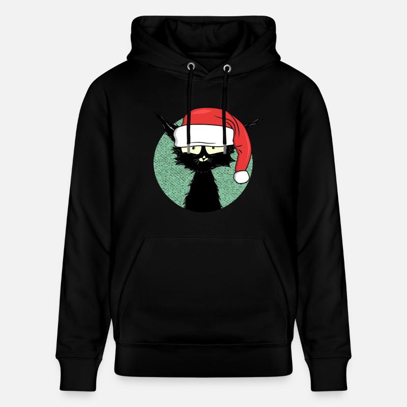 Pyjama chaton de Noël - Sweat à capuche bio CRUISER Stanley/Stella Unisexe - noir