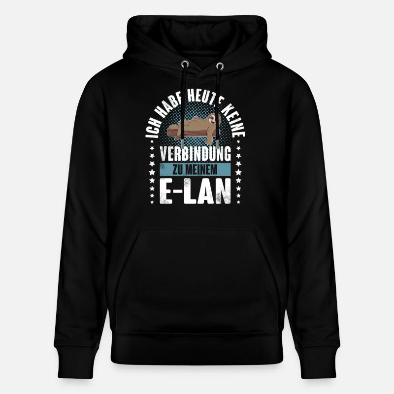 Faultier E Lan - Stanley/Stella Unisex Bio-Hoodie CRUISER  - Schwarz