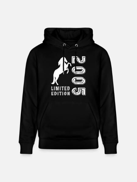 Limited Edition Pferd 2005 - Stanley/Stella Unisex Bio-Hoodie CRUISER  - Schwarz