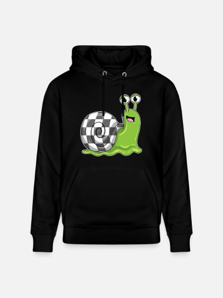 Snail Chessboard Chess Board Game - Stanley/Stella CRUISER Unisex Organic Hoodie - black