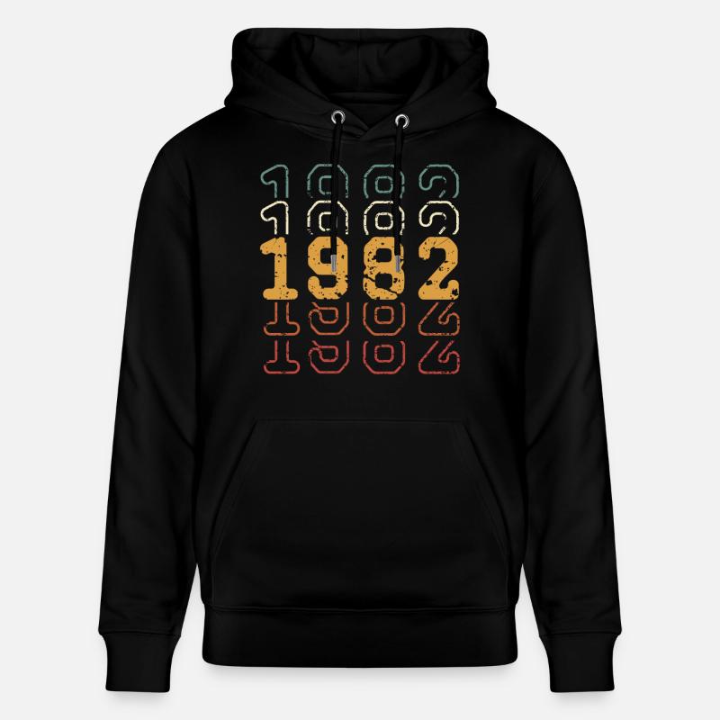 1982 - Sweat à capuche bio CRUISER Stanley/Stella Unisexe - noir