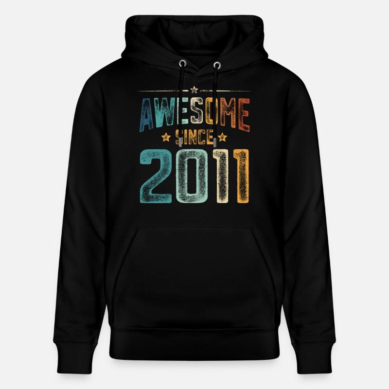2011 Naissance Année de naissance - Sweat à capuche bio CRUISER Stanley/Stella Unisexe - noir