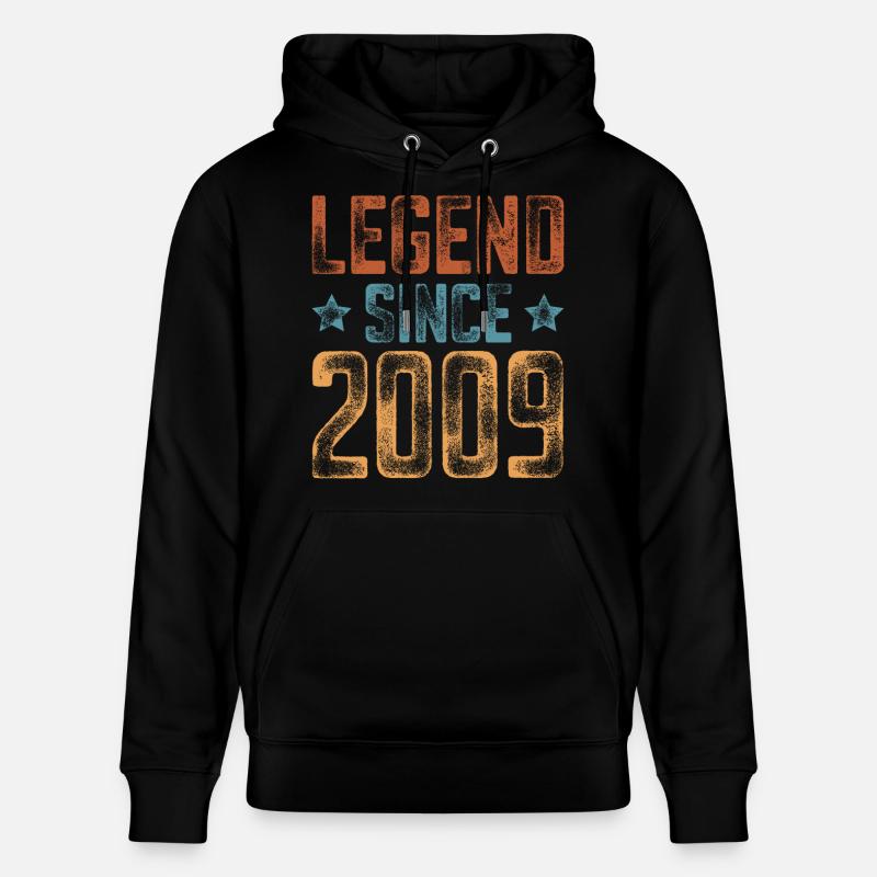 2009 Naissance Année de naissance Anniversaire - Sweat à capuche bio CRUISER Stanley/Stella Unisexe - noir