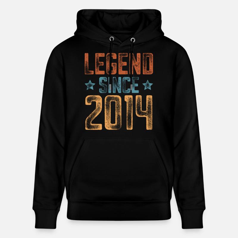 2014 Naissance Année de naissance Anniversaire - Sweat à capuche bio CRUISER Stanley/Stella Unisexe - noir