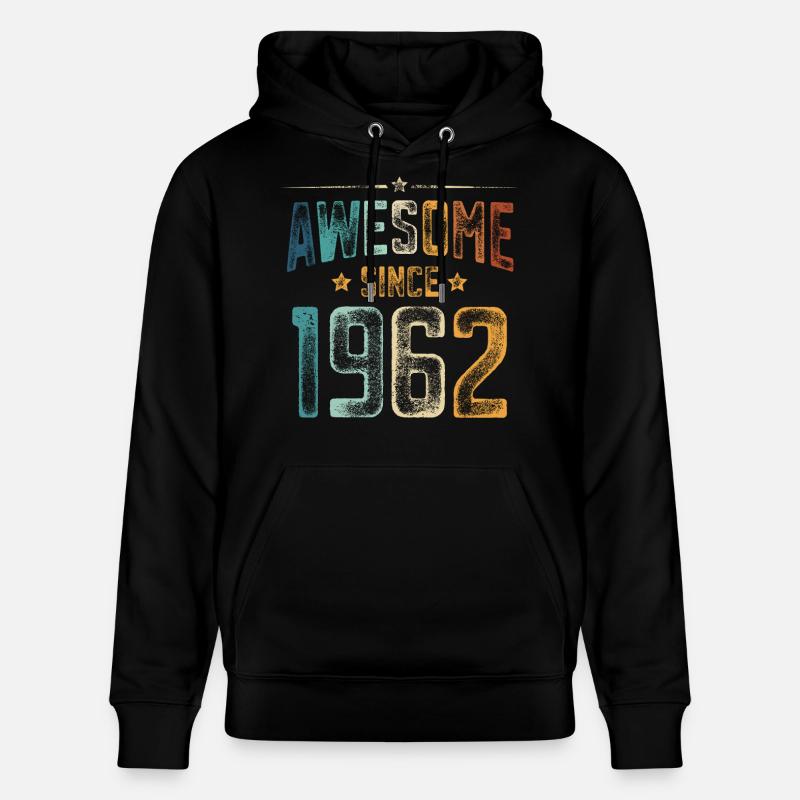 1962 Naissance Année de naissance - Sweat à capuche bio CRUISER Stanley/Stella Unisexe - noir