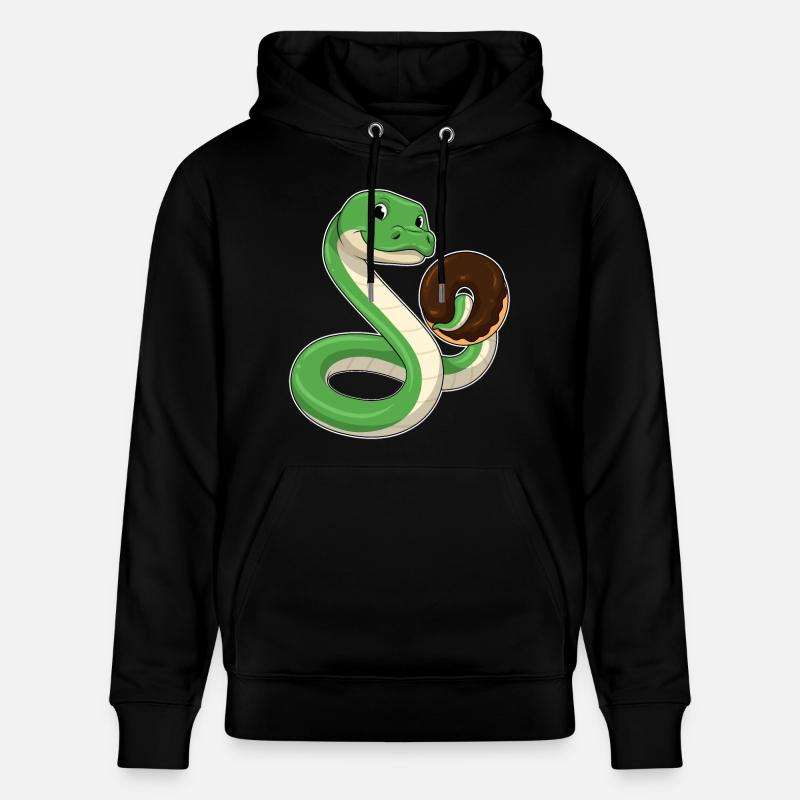 Serpent avec beignet - Sweat à capuche bio CRUISER Stanley/Stella Unisexe - noir