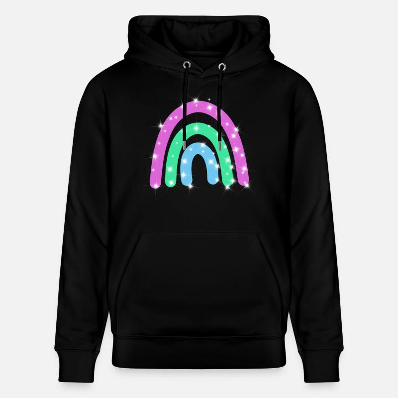 Polysexual Glitzer Regenbogen - Stanley/Stella Unisex Bio-Hoodie CRUISER  - Schwarz