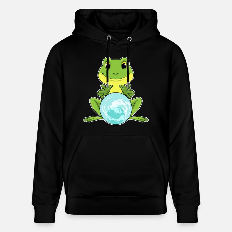 Grenouille avec boule de cristal - Sweat à capuche bio CRUISER Stanley/Stella Unisexe - noir