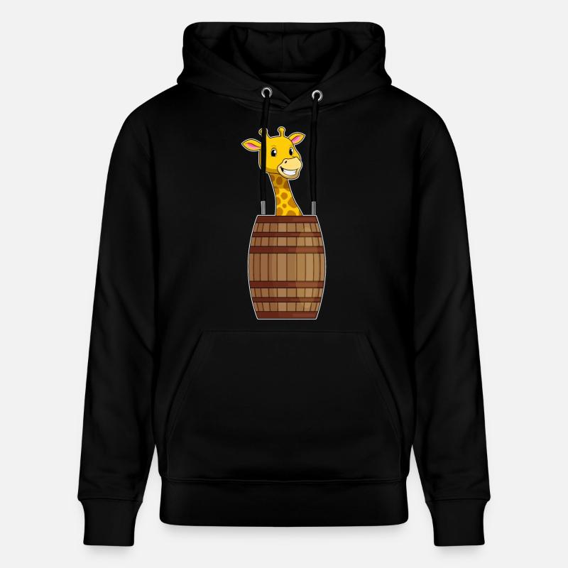 Girafe avec tonneau - Sweat à capuche bio CRUISER Stanley/Stella Unisexe - noir