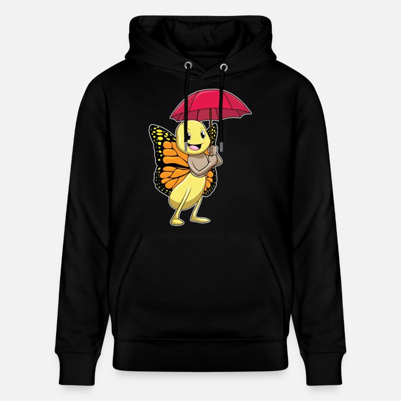Papillon avec parapluie - Sweat à capuche bio CRUISER Stanley/Stella Unisexe - noir