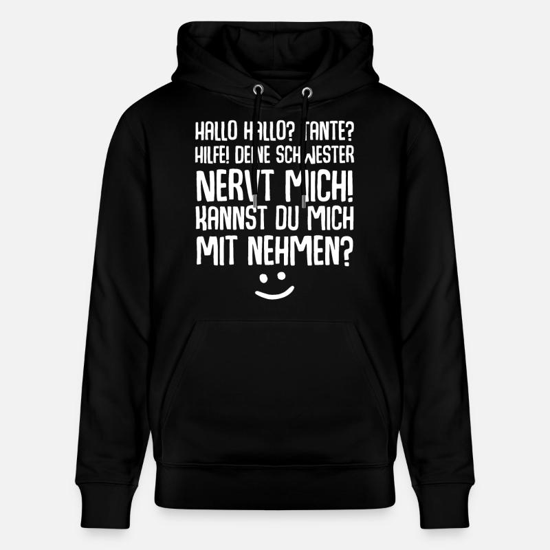 Tante Nichte Neffe - Stanley/Stella Unisex Bio-Hoodie CRUISER  - Schwarz
