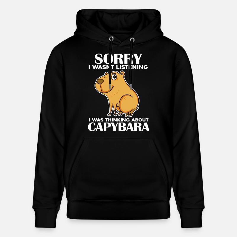 Capybara - Sweat à capuche bio CRUISER Stanley/Stella Unisexe - noir